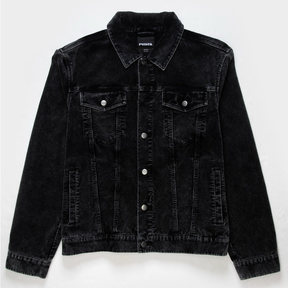 RSQ Men's Black Corduroy Jacket